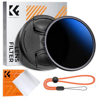 K&F CONCEPT 37mm Variable ND2-400 Lens Filter+Filter Cap+Cleaning Cloth - size: 37mm