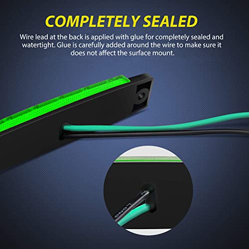 Nilight Side Marker Light 10PCS 3.8" Red Green 6LED Indicator Lights - color: 3.8" Red Green 10Pcs
