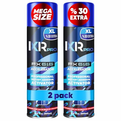 ixirpro Super Glue Accelerator, CA Glue Activator, 2 Pack-16.9 oz - size: 2 Pack