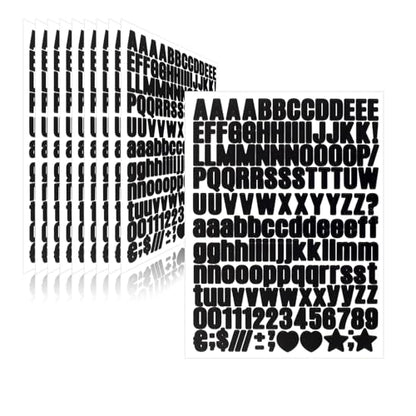 Letter Stickers,Mailbox Numbers,0.5 Inch Waterproof Vinyl Alphabet - color: Black, size: 0.5 Inch