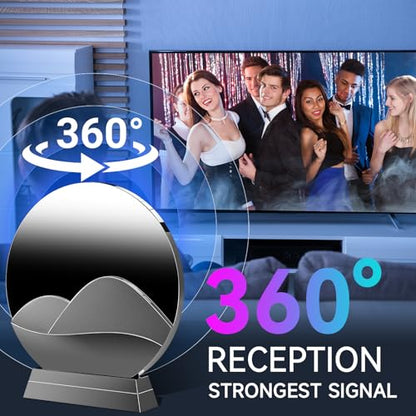 TV Antenna, 5000+ Miles Long Range Digital Antenna for Smart TVs Indoor