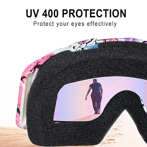 Dirt Bike Goggles Motorcycle ATV Glass Riding Four Wheeler Offroad Mx Racing Helmet Goggles - color: Pink Frame+color Pink Lens