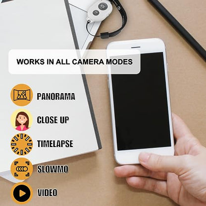 CamKix Camera Shutter Remote Control with Bluetooth Wireless Technology - Create Amazing Photos and Videos Hands-Free - Works with Most Smartphones and Tablets (iOS and Android) - color: White