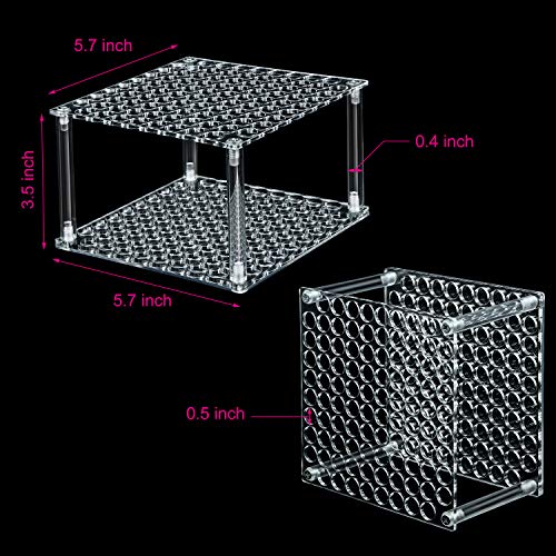 Outus 96 Holes Pencil Brush Holder Acrylic Paintbrush Holders, Clear - color: Clear