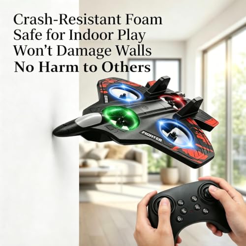 RC Plane, Foam Remote Control Airplane for Hobbyists Pilots Beginners - color: Red