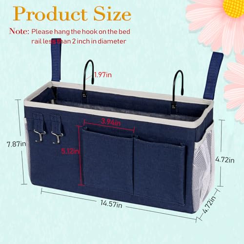 Bedside Caddy Bedside Storage Bag for Headboards/Bunk Bed - color: 1PC Navy Blue