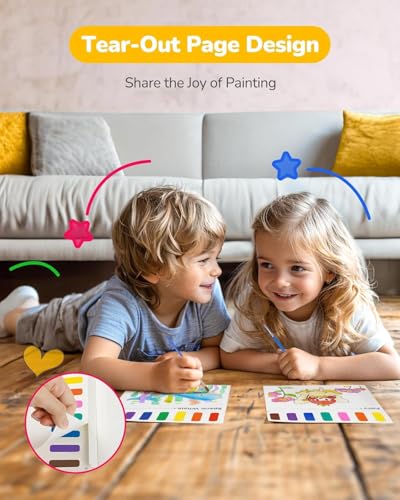 TECJOE 3 Pack Paint with Water Books, Kids Watercolor Activity Set - color: Traffic & Forest & Dinosaur