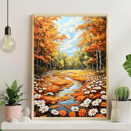 Landscape Paint by Numbers Kit for Adults 16x20 inch (without Frame) - color: MT23104-US