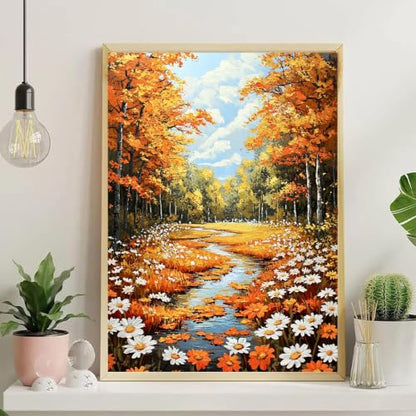 Landscape Paint by Numbers Kit for Adults 16x20 inch (without Frame) - color: MT23104-US