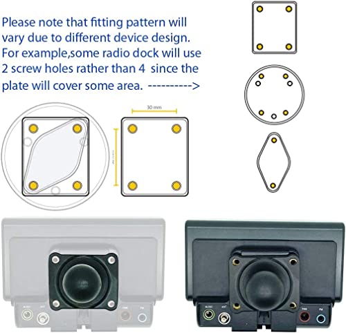 LycoGear Heavy Duty Metal AMPS Hole Pattern ELD Drinks Cup Holder Mount Compatible with Ham CB Pro Satellite Radio & All Universal 2 & 4 Hole fit AMPS Pattern mounting Device