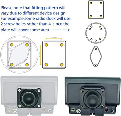 LycoGear Heavy Duty Metal AMPS Hole Pattern ELD Drinks Cup Holder Mount Compatible with Ham CB Pro Satellite Radio & All Universal 2 & 4 Hole fit AMPS Pattern mounting Device