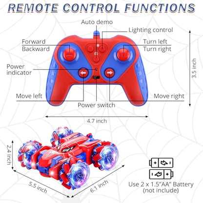 Spider Remote Control Car Headlight Double Sided Off-Road 360° Rotating Car