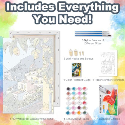 Lemon Tree Framed Paint by Numbers Kit for Adults Beginner 8x12 inch - color: Frame-OP-US10