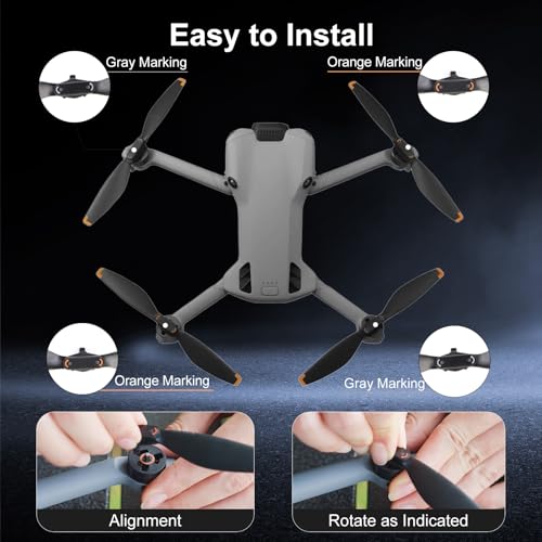 12Pcs Propellers for DJI Mini 5 Pro, Drone Replacement Plastic Propeller Blades, Lightweight and Durable Material, Low-Noise Design, Flexible Drone Accessories - size: 12Pcs
