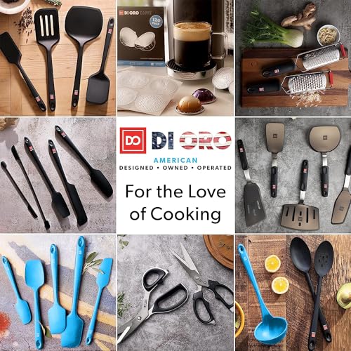 DI ORO Silicone Jar Spatula Set - 600F Heat Resistant, 5-Pc Blue - color: Blue