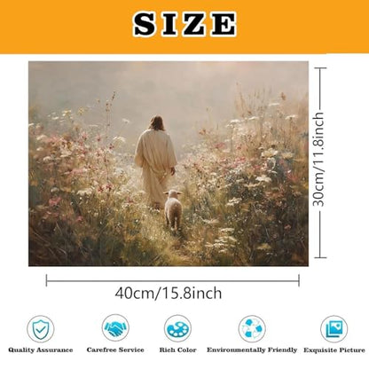 Jesus Paint by Numbers Kit for Adults Framed Canvas 12X16 in, Frameworkless - color: YH02807