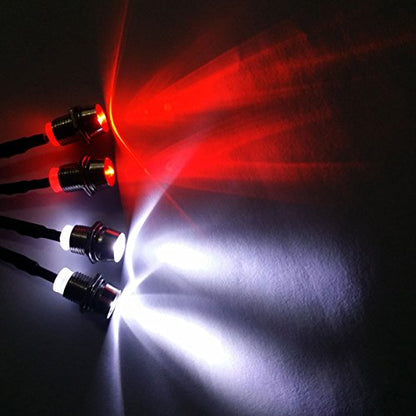 4LED Light Headlights Taillight Kit Accessories & Metal 25T Servo Horn M3 Threads Steering Arm Server Rocker