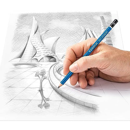 STAEDTLER Mars Lumograph 8B Graphite Art Drawing Pencil, Soft, Break-Resistant Bonded Lead, 12 Pack, 100-8B - style: 8B