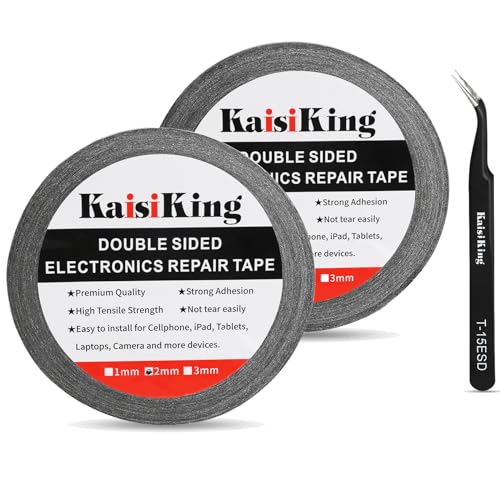 Kaisiking 2pcs 2mm x 50M LCD Repair Tape Phone Screen Adhesive Tape - size: 2pcs 2mm