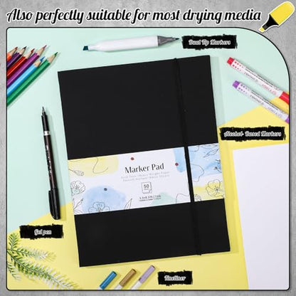 Marker Paper Pad 5.5 × 8.5 in, 50 Sheets, Spiral Bound, 120gsm - size: 5.5×8.5 Inch (50 Sheets )