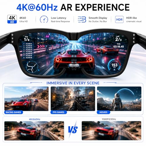 Guermok HDMI to USB C Video Display Adapter, 4.9ft AR Glasses Hub, 4K@60Hz - color: Black, size: 4.9FT