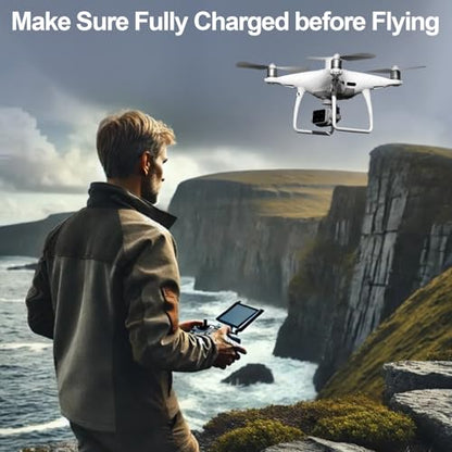 Phantom 4 Battery 2 Pcs with Charger, 5870mAh 15.2V Intelligent Flight Battery for DJI Phantom 4/4 Pro /4 Pro V2.0/4 RTK / 4 Advanced Drone