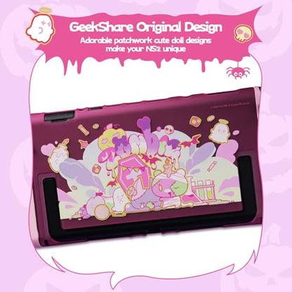 GeekShare Protective Shell Compatible with Switch 2 - color: Patch Moe Doll