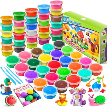 Modeling Clay Kit, 55 Colors Air Dry Clay - color: 55 Colors