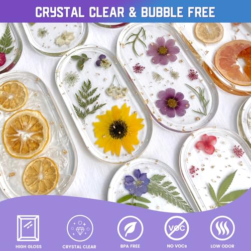 Vivresina Epoxy Resin Kit with Molds 17 OZ, Complete Set for Beginners