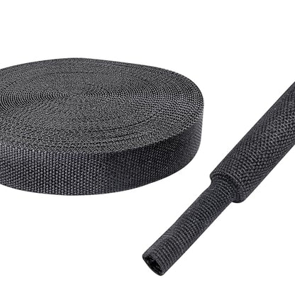 2:1 Ratio Heat Shrinkable Braided Wiring Sleeving 3/8" ID-30ft - size: 3/8inch-30ft, style: 30ft
