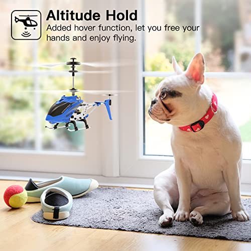 Remote Control Helicopter SYMA S107H Mini RC Helicopter with Gyro Blue - color: Blue