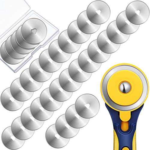 Mudder 60 mm 36 Packs Rotary Cutter Replacement Blades for Sewing Crafts - size: 60 mm