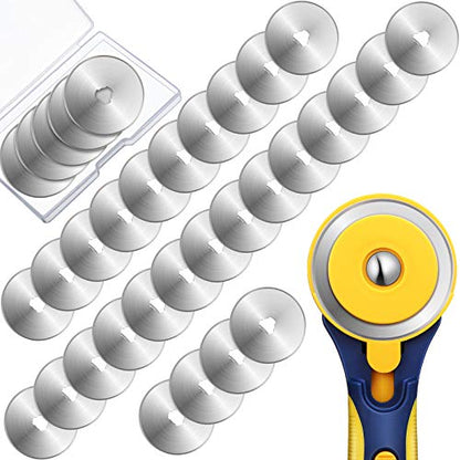 Mudder 60 mm 36 Packs Rotary Cutter Replacement Blades for Sewing Crafts - size: 60 mm