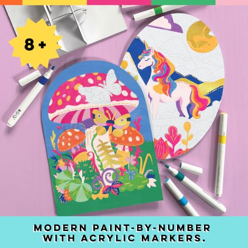 Bright Stripes Marker by Numbers Paint Kit, Fierce Dragons Theme, Ages 8+ - style: Fierce Dragons