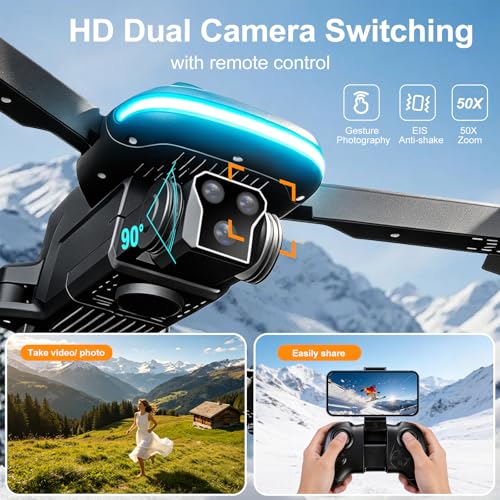 Ourlife Mini Drone with Camera 1080P for Adults,36Min Flight Time - color: BlackGreen