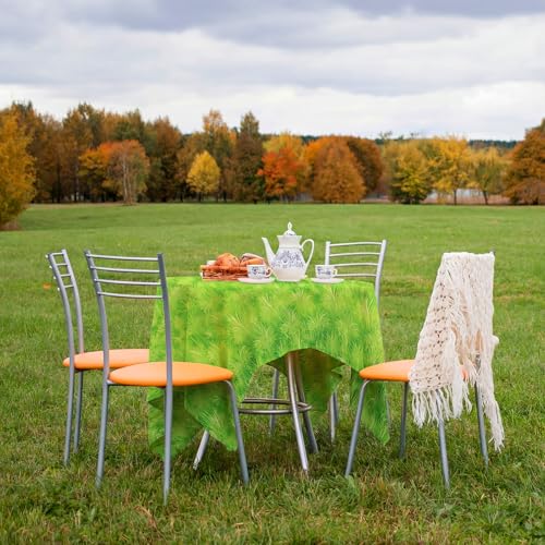 Oudain 54 Inch x 100 ft Meadow Green Grass Tablecloth Roll with Cutter Box - style: Green Grass