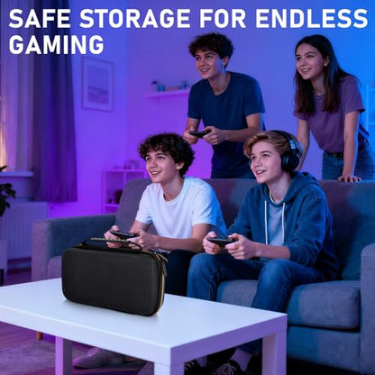 ARVOK Accessories Bundle for Nintendo Switch 2 case, Portable Carrying Case with Game Card Slots, Clear Hard Shell Protective Cover, 2 Screen Protectors & 4 Thumb Grips, Travel & Storage Kit