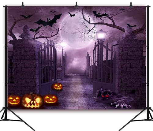 7x5Ft Halloween Theme Pictorial Cloth Customized Photography Backdrop Background Studio Prop - size: 7X5Ft