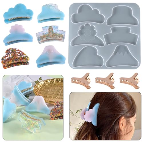 Silicone Resin Hair Claw Clip Mold, 1 Pc, Shark Hairpin