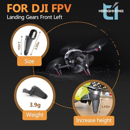for DJI FPV Landing Gear Left Front Drone Accessories for DJI FPV Combo Bracket Landing Legs Protector Rear Bracket Accessories with Repair Tool（Left Front）
