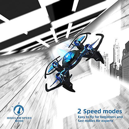 Cyber-Rex Mini RC Drone Kit for Kid Beginners and Adults, 2 Speed Level, 360 Flip, One Push Start, Altitude Control, 2 Modes Quadcopter for Beginners