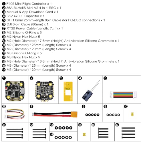 F405 Mini Stack, 20x20, 35A ESC, Bluetooth, APP Control