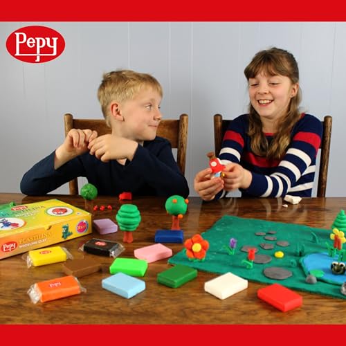 Pepy Plastilina Reusable and Non-Drying Modeling Clay Gift Set; Set of 48 Bars, 1.4 Ounce Each, 4 Each of 12 Colors, Perfect for Arts and Crafts Projects, Multicolor