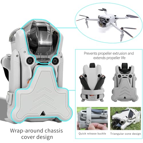 Mini 4 Pro Accessories Bundle: with Propellers Blades Guard Landing Gear Gimbal Protector Leg Extensions Props Holder Strap Lens Cover for DJI Mini 4 Pro Drone Accessories Set