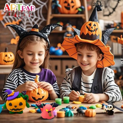 ARTPAR Kids Halloween Air Dry Clay Crafts, 12 Boxes Modeling Clay Kit
