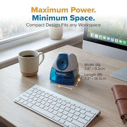 Bostitch Electric Pencil Sharpener for Classroom and Desk, Stall Free, Blue - color: Blue (Pack of 1)