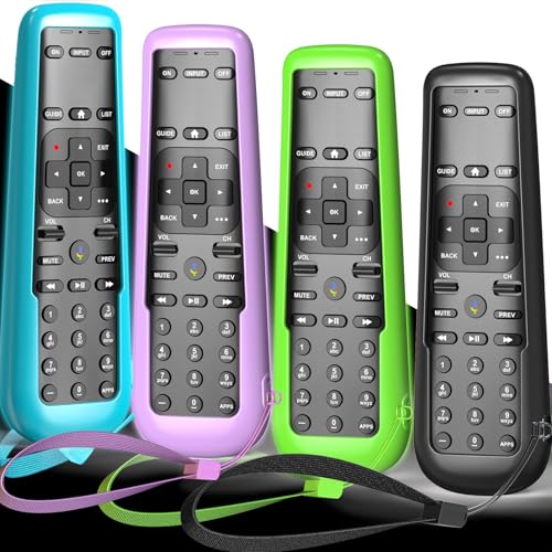 4PACK Case for DirecTV Remote, Cover for AT&T TV Now Receiver C71KW / RC82V Voice Remote Control Skin Sleeve Purple Blue Green Black - color: Purple Blue Green and Black