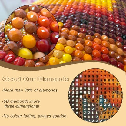 FHBUBPUP Deer Diamond Art Kits for Adults, Autumn Diamond Painting Kits