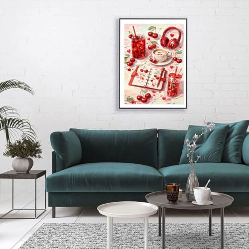 WUSARPLY Cherry Diamond Painting Kits for Beginner Adults - color: YH024
