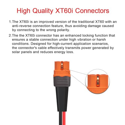 ELFCULB XT60i to O Ring Terminal Cable 10AWG 5FT for Power Stations - color: 10AWG, size: 5FT